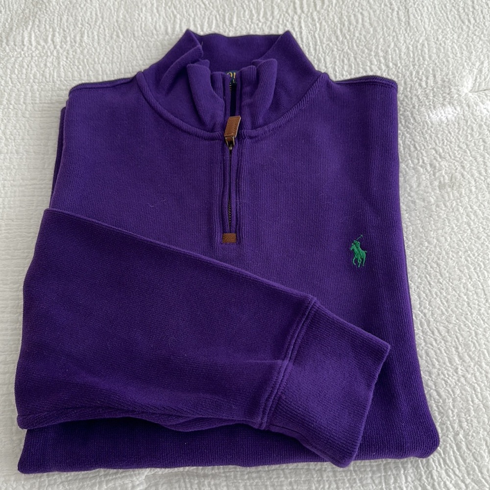 Polo Ralph Lauren, Mens crewneck thermal, purple,great condition,smoke-free home
